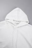 Aprikos Casual Solid Basic Hooded Collar Tops