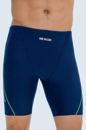 Pantaloncini da surf blu patchwork con lettera sportiva casual