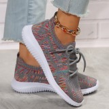 White Casual Sportswear Daily Patchwork Frenulum Round Comfortable Out Door Shoes