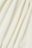 Benda solida da strada sexy albicocca scavata con cinturino per spaghetti patchwork senza maniche in due pezzi