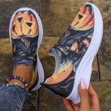 Yellow Casual Sportswear Daily Patchwork Printing Round Comfortable Shoes