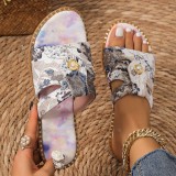 Grey Casual Patchwork Round Comfortable Shoes