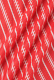 Rood Casual vest met gestreepte print Bovenkleding (zonder riem)