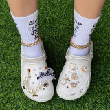 Witte casual uitgeholde patchwork ronde comfortabele schoenen