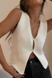 Black Sexy Casual Solid Patchwork V Neck Tops