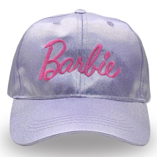Cappello patchwork con ricamo lettera casual viola