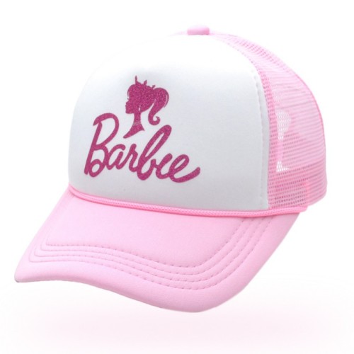 Cappello a contrasto patchwork con stampa casual rosa