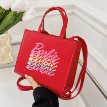 Rode casual dagelijkse tassen met letterprint