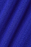 Robes décontractées violet uni patchwork Frenulum col en V manches longues grande taille