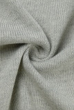 Witte sexy casual effen patchwork tops met V-hals