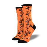 Black Orange Casual Character Sock
