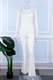 Weiße sexy tägliche Party-elegante Patchwork-Hot-Drill-Skinny-Jumpsuits
