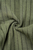 Pantalon gris décontracté uni basique, slim, taille haute, conventionnel, couleur unie