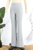 Khaki Casual Solid Basic Skinny High Waist Konventionelle einfarbige Hose