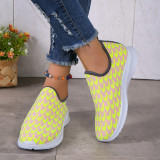 Red Casual Patchwork Round Comfortable Shoes