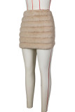 Witte casual effen patchwork skinny hoge taille conventionele effen kleur rok