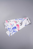 Streifen Sexy Print Bandage Patchwork Schnalle Hemdkragen Bedruckte Kleider
