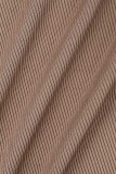 Khakifarbene, elegante, solide Patchwork-Kleider mit Schlitz und U-Ausschnitt und langen Ärmeln