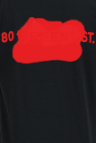 Camisetas con cuello en O y estampado vintage de Black Street