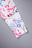 Streifen Sexy Print Bandage Patchwork Schnalle Hemdkragen Bedruckte Kleider