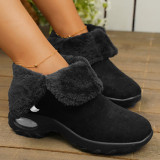 Red Casual Patchwork Round Keep Warm Comfortable Out Door Shoes