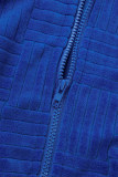 Blue Street – deux pièces en Patchwork uni, cordon de serrage, poche, fermeture éclair, col à capuche, manches longues
