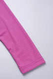 Розово-фиолетовые знаменитости Элегантные однотонные лоскутные платья-юбки с V-образным вырезом и запахом