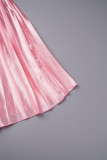 Элегантные однотонные пэчворк цвета хаки со складками, свободные однотонные брюки со средней талией