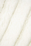 Falda casual liso de patchwork flaco cintura alta convencional color sólido blanco