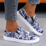 Blue Casual Daily Patchwork Contrast Round Comfortable Out Door Flats Shoes