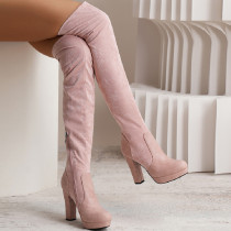 Розовые повседневные туфли в стиле пэчворк с контрастным верхом (высота каблука 3.94 дюйма)