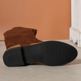 Lässige, einfarbige Patchwork-Out-Door-Schuhe in Aprikose