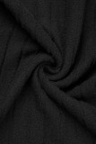 Calça cinza casual sólida básica regular cintura alta convencional de cor sólida