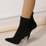 Черные повседневные туфли в стиле пэчворк с острым носком (высота каблука 4.13 дюйма)