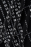 Черные элегантные однотонные лоскутные сетчатые платья с молнией и спагетти на бретельках в один шаг, платья-юбки