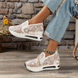 Pink Casual Embroidered Patchwork Round Comfortable Out Door Shoes