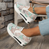 Green Casual Embroidered Patchwork Round Comfortable Out Door Shoes