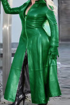 Green Street Однотонное пальто в стиле пэчворк на молнии с воротником-стойкой большого размера Пальто большого размера