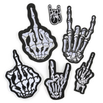 Black SKULL FINGER ADHESIVE PATCH