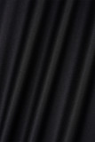 レッド グリーン カジュアル レター プリント ベーシック O ネック 長袖 プラス サイズ ドレス