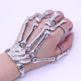 Silbernes Halloween Totenkopf Armband