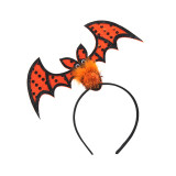 Оранжевая повязка на голову с забавной летучей мышью на Хэллоуин