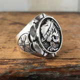 Silver PUNK TRAMP INDIAN MOTORCYCLE-STYLE RINGS