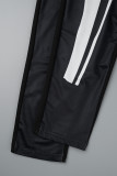 Zwarte basic skinny jumpsuits met print en O-hals