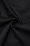 Черные сексуальные уличные однотонные платья без рукавов с высокой застежкой-молнией и лямкой на бретельках
