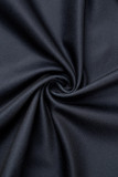 Черно-белый повседневный принт в стиле пэчворк Косой воротник Большие размеры из двух частей