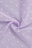 Hauts à col rabattu avec boucle et patchwork de points élégants violet clair