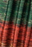 Macacões regulares verdes estampados patchwork com decote em V