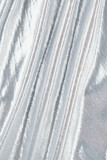 Zilveren sexy patchwork uitgeholde doorzichtige half-coltrui-jurken met lange mouwen
