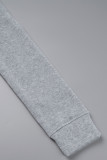 Calça preta casual sólida patchwork regular cintura média convencional cor sólida